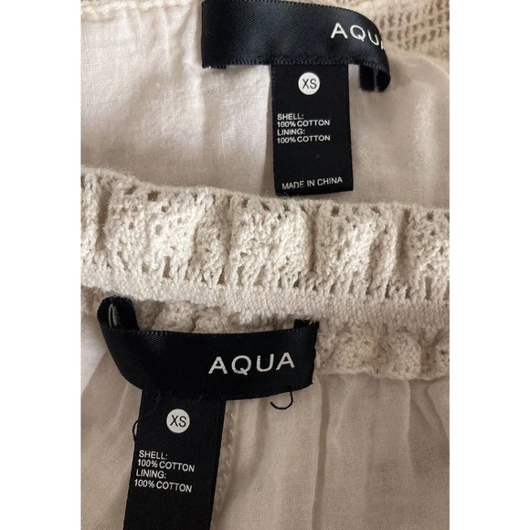 AQUA Cream 2 Piece Set Of Shorts And Tank Coachella Summer Outfit Size XSmall - Picture 6 of 12